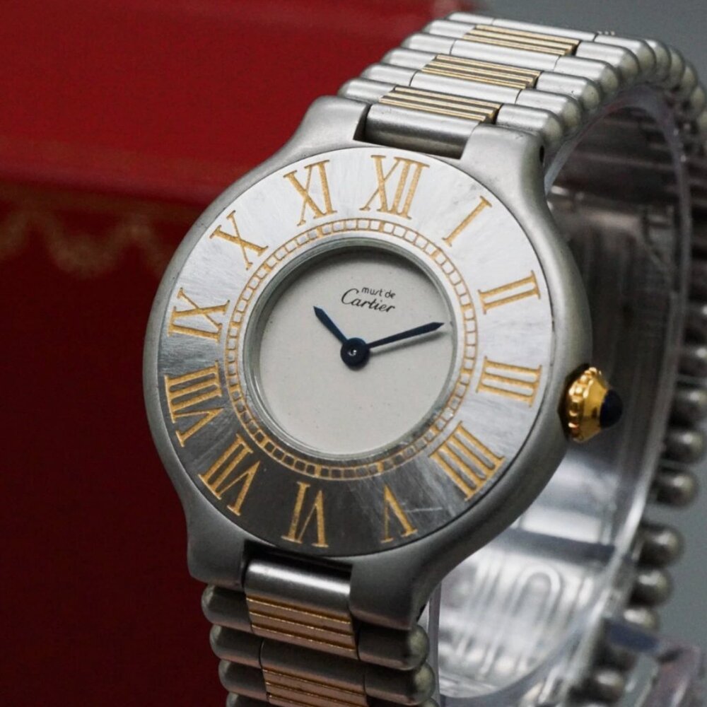 Mint, Box, Cartier Must 21 Two Tone 28mm Quartz Women's Watch